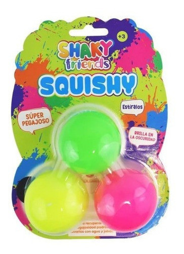 Pelota Apretable Brilla Oscuridad Shaky Friends Squishy 0