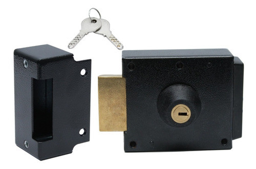 Cerradura Electrica Traba Mecanica Llave De Ambos Lados Luber 3000 Super Reforzada Puerta Porton Tambor Externo  Nq 0