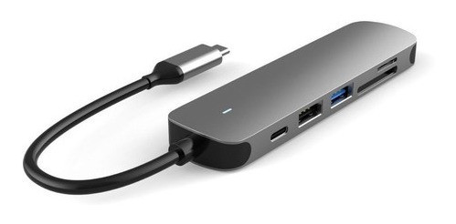 Hub Adaptador Usb Tipo C 6 Em 1 Com Hdmi 4k Macbook Pro/air 0