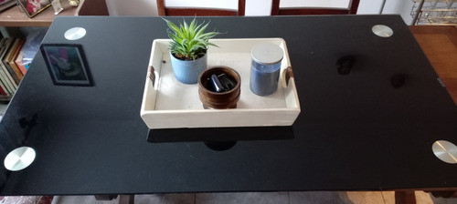 Vidrio Templado Negro Para Mesa 0