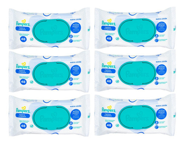 Pampers Kit Higiene Completa X6 Toallitas Humedas Bebes 48u 0