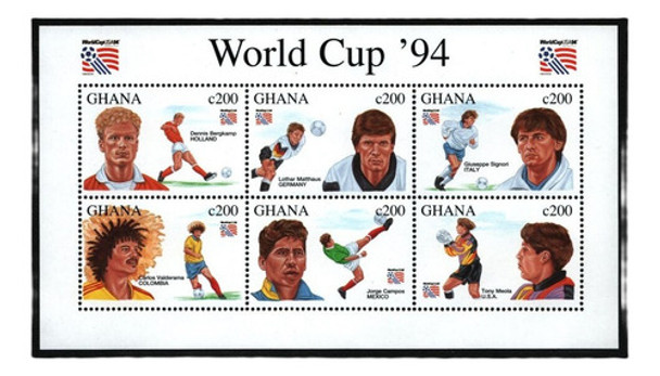1994 Mundial Futbol Estados Unidos- Ghana (bloque) Mint 0 1994 Mundial Futbol Estados Unidos- Ghana (bloque) Mint 0