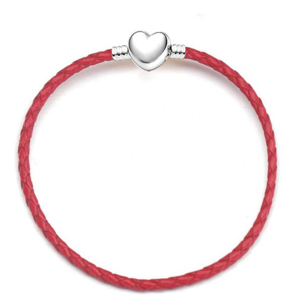 Jmqjewelry Cuero Rojo Charm Trenzado Cahrms Para Pulseras Ni 0