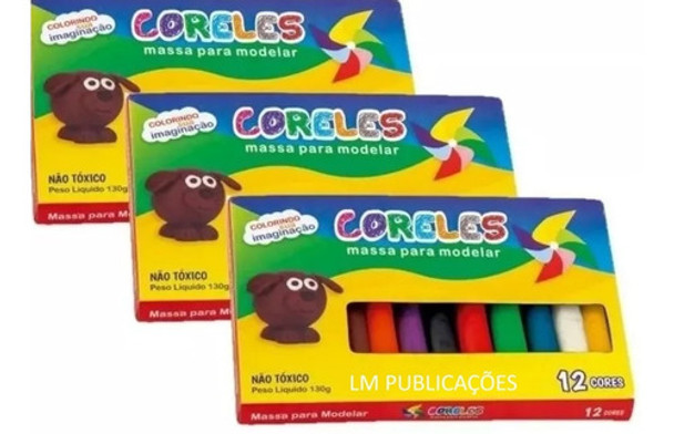 40 Cxs De Massinha De Modelar 12 Cores 130 Gramas Atacado 0