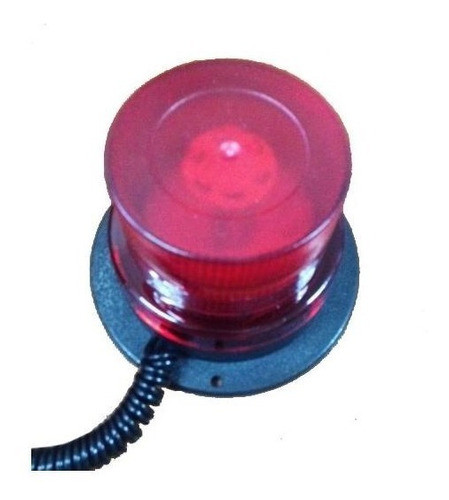 Baliza Led Magnetica Estrobo 12v Roja Seguridad Garita 0