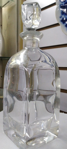Botellon De Finísimo Cristal Orrefors,ondas Interiores, Deco 0