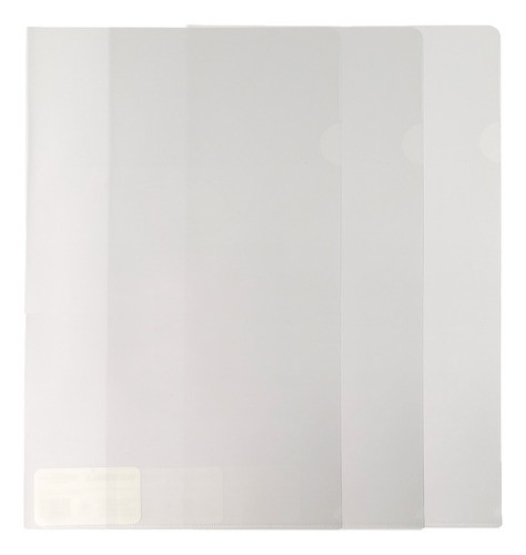 Carpeta En L Oficio Transparente Micro X 50 Unidades 0