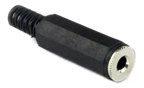 Ficha Jack 3.5mm Estereo Plastico Plateado Prolongacion 0