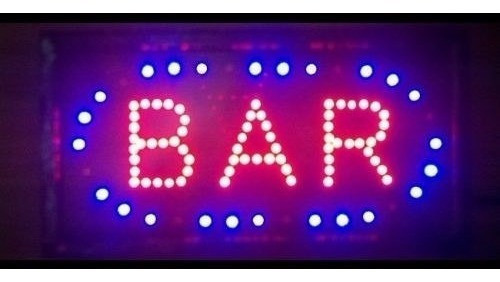 Cartel Led Bar Bar Abierto Pizarras Led Cafe O La Q´quieras 0
