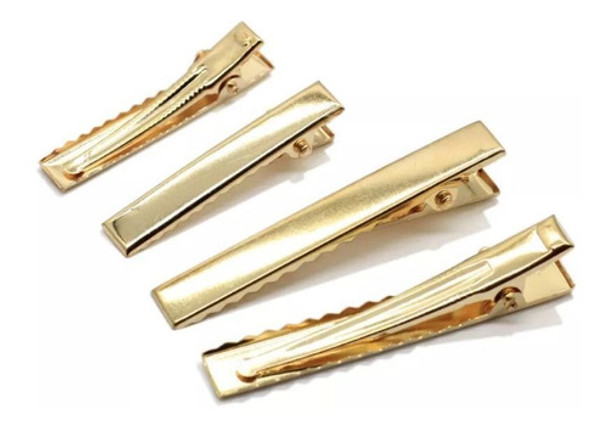 10 Broche Pinza Dorado 56mm 0
