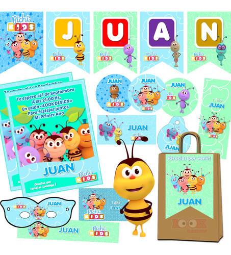 Kit Imprimible Candybar Bichikids  100% Editable Powerpoint 0