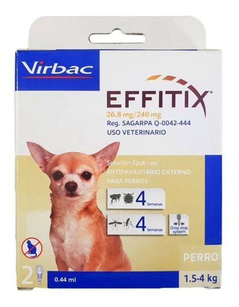 Pipeta Antipulgas Effitix Externo Virbac 1.4 A 4 Kg X 2 Unid 0
