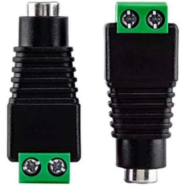 Conector Plug P4 Borne Kit 10 Peças Camera Cftv Fonte Femea 0