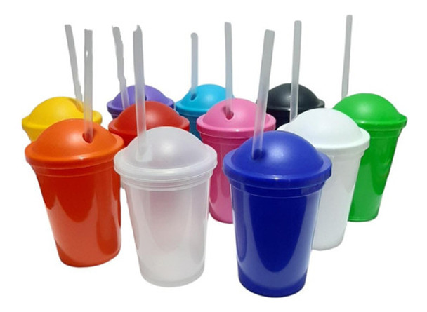 Vasos Milkshake Para Personalizar Colores (40u) 0