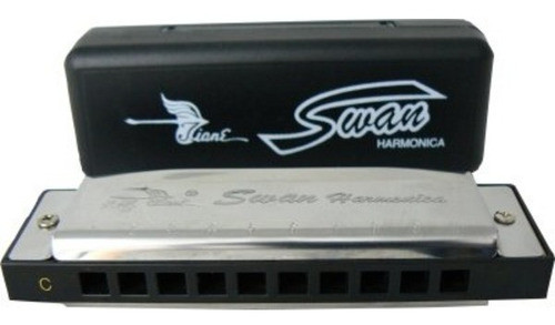 Armonica F Fa Swan Blues Abs Caja Negra 0