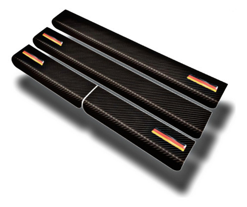 Cubre Zocalos Carbono Volkswagen Amarok Logo Resinado 0