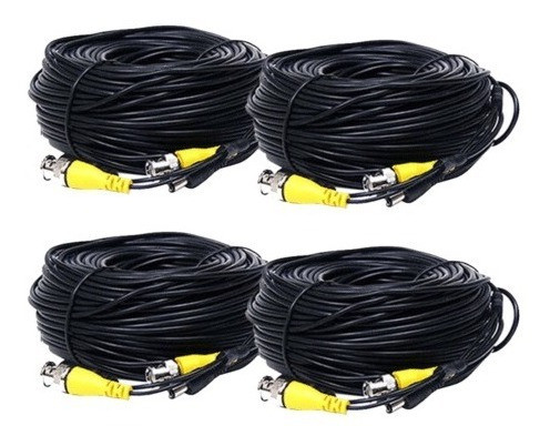 4 X 100ft Seguridad Cámara Bnc Vídeo Cable Cctv Dvr Vigilanc 0