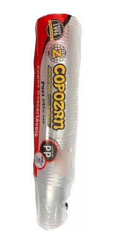 Copo Descartável Liso Transparente Pp Chopp Açaí 400ml 50un 0