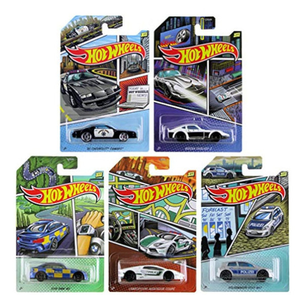 Hot Wheels Paquete De 5 Coches De Policía 0