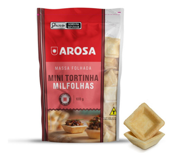 Mini Tortinha Petisco Canapés  Folhada Arosa 4x4 Cm C/108 Un 0 Mini Tortinha Petisco Canapés  Folhada Arosa 4x4 Cm C/108 Un 0