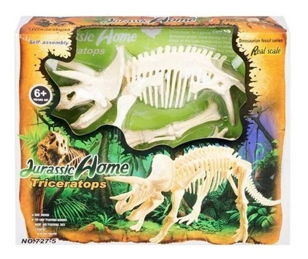 Esqueleto Dinosaurio Triceratop Para Armar + Poster A Color 0