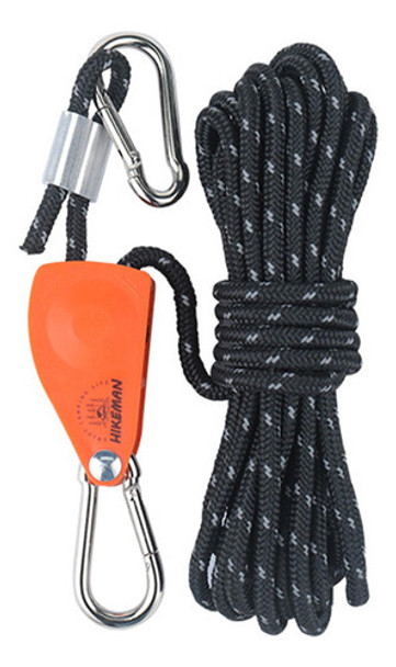 Cabide De Corda De Catraca De Polia Tensor De 6mm 5m Preto 0