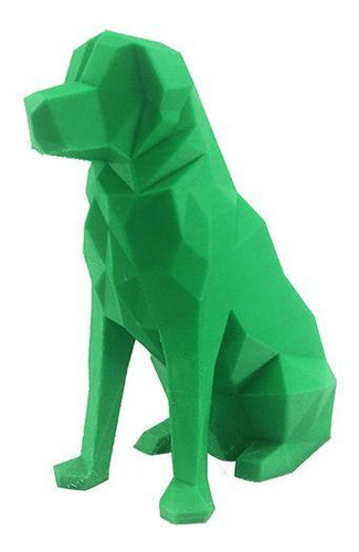 Golden Retriever Geometrico Low Poly Decoração 3d 0
