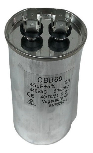 Capacitor Para Aire Acondicionado 45 Mf 450 V 0