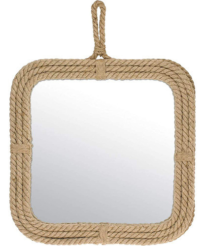 Stonebriar Pequeño Espejo De Cuerda Cuadrada Para Pared, Pes 0