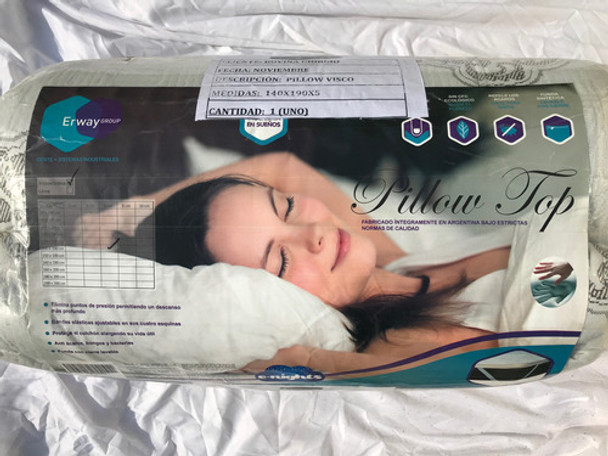 Piero Pillow Top Viscoelástico Inteligente, Nuevo En Bolsa 0
