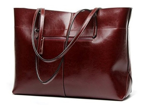 Covelin Cartera Grande De Cuero Genuino Para Mujer 0