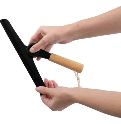 Rodo De Pia Dobravel Com Cabo De Bambu Preto Oikos 0