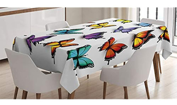 Mantel De Mariposa Ambesonne, Lindas Figuras De Polillas Col 0 Mantel De Mariposa Ambesonne, Lindas Figuras De Polillas Col 0