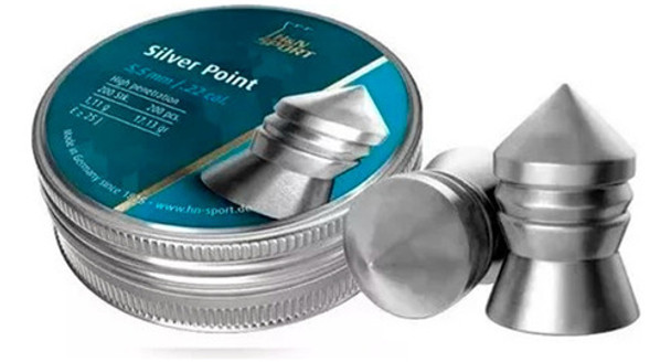 Balines H&n Silver Point 5.50mm X200 Unidades 0 Balines H&n Silver Point 5.50mm X200 Unidades 0