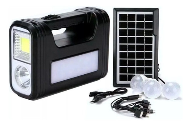 Kit Mp3 Carregador Rádio Led Luz Camping Placa Solar Lâmpada 0