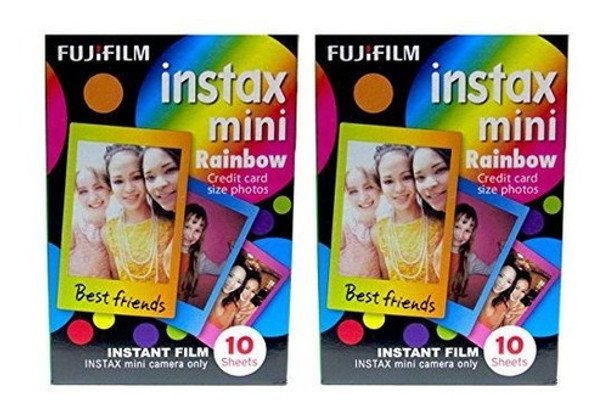 Fujifilm Instax Mini Instantanea Pelicula De Arco Iris, 10 H 0 Fujifilm Instax Mini Instantanea Pelicula De Arco Iris, 10 H 0