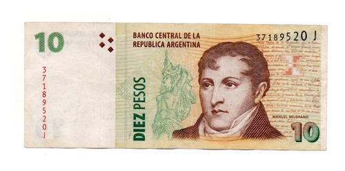 Billete 10 Pesos Convertibles Segundo Diseño Bottero 3430 0