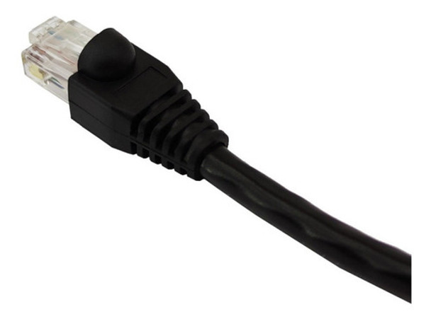 Kit 30 Un Cabo De Rede 3m Cat6 Furukawa Rj45 Preto Gigabit 0