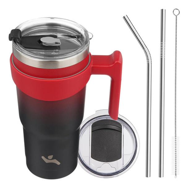 Tasa De Viaje Inoxidable Mystic Moon De 590ml Con Asa Y 2 Pa 0