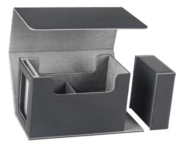 Caixa De Baralho Para Cartões, Estojo Prático Cinza 0