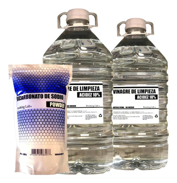 Combo 10 Litros Vinagre Limpieza Y 1kg Bicarbonato 0