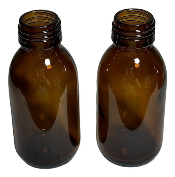 Frasco Vidrio Ámbar 100ml C/tapa Precintada Negra O Bca(x5) 0 Frasco Vidrio Ámbar 100ml C/tapa Precintada Negra O Bca(x5) 0