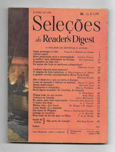 Revista Seleções Do Readers Digest - Junho De 1949 0