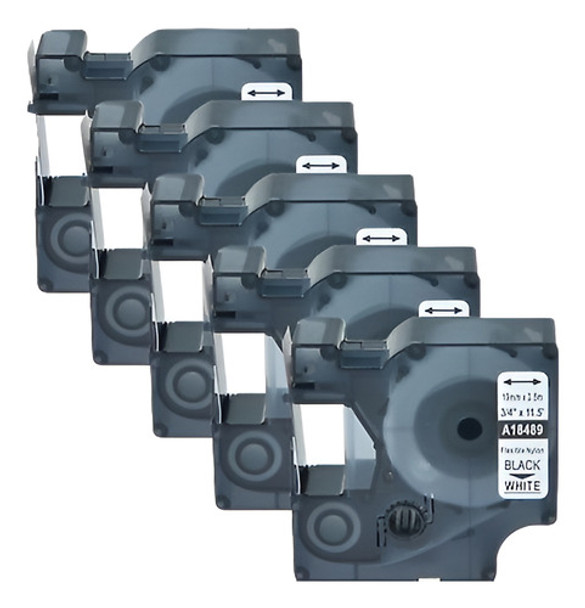5pk Negro Sobre Cinta Blanca Etiqueta Industrial Permanente 0 5pk Negro Sobre Cinta Blanca Etiqueta Industrial Permanente 0