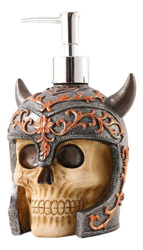 Dispensador De Jabon Liquido Con Diseño De Calavera Vikinga 0