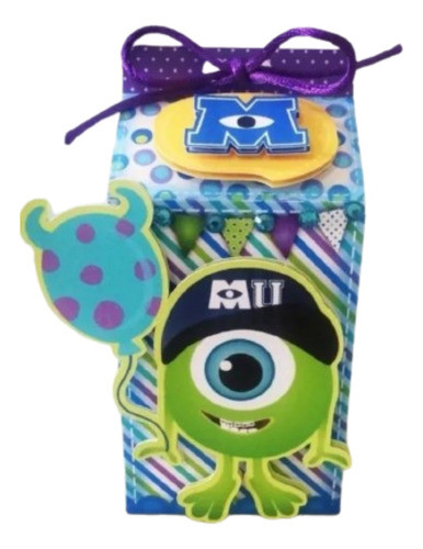 10 Cajitas Milk Box En 3d Grandes De Monster Inc 0
