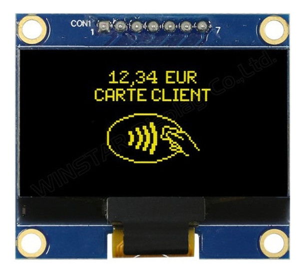 Wea012864 Display Oled 128x64 Amarillo  3v S/tp 1,54 0