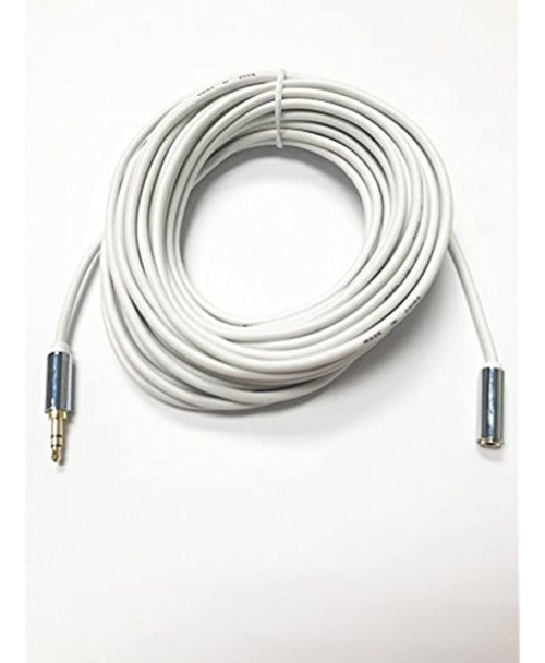 Omnihil 30 Ft Audio Auricular Aux Cable De Extension  Blanc 0