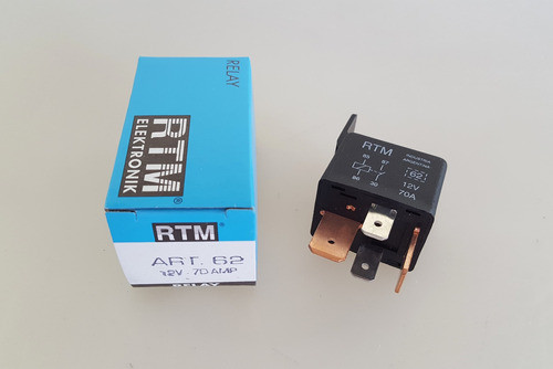 Minirelay/rele 12v 4 Terminales 70 Amp Con Soporte 0