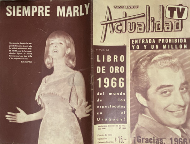 Actualidad Tv Nº 1588 Cine Radio Libro De Oro 1966 Ej2 0